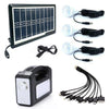 Kit panou solar GDPLUS-GD7 cu 3 becuri si lanterna inclusa - Tenq.ro