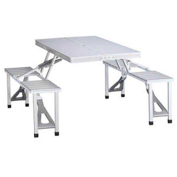 Masa pliabila picnic tip geamantan - Model aluminiu - Tenq.ro