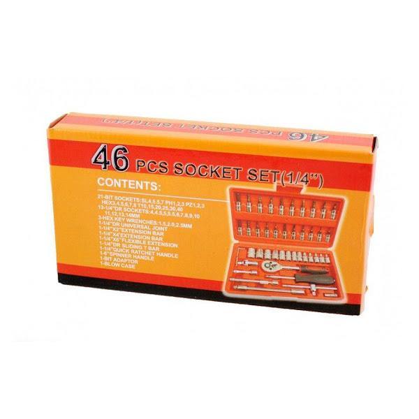Trusa chei tubulare si biti - 46 piese - Tenq.ro