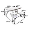 Masa pliabila picnic tip geamantan - Model aluminiu - Tenq.ro