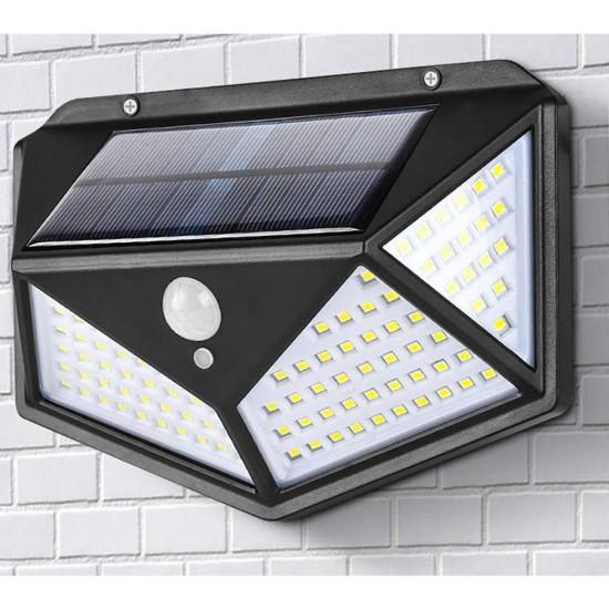 Lampa solara perete 234 LED cu senzor de miscare si lumina