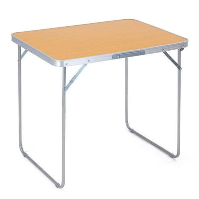 Masa plianta camping, blat MDF model stejar, dimensiuni 72x50x62 cm - Tenq.ro