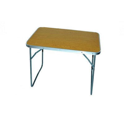 Masa plianta camping, blat MDF model stejar, dimensiuni 72x50x62 cm - Tenq.ro