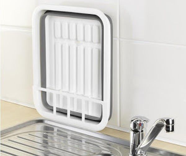 Uscator pliabil pentru vase si tacamuri, 38 x 32 x 7 cm