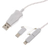 Cablu de incarcare USB 3 in 1 cu 8 pini (iPhone), tip C si micro USB, lungime 1m