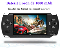 Consola de jocuri video, ecran 4.3 inch, capacitate 5 ore, 500 jocuri - imagine 3
