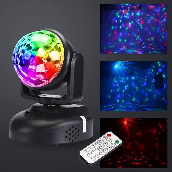 Proiector rotativ LED RGB cu telecomanda - Tenq.ro