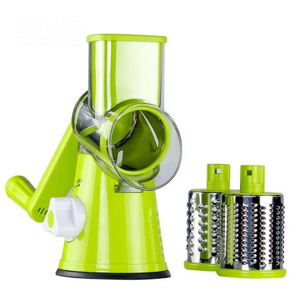 Razatoare manuala pentru legume Tabletop Drum Grater, 3 lame interschimbabile - Tenq.ro