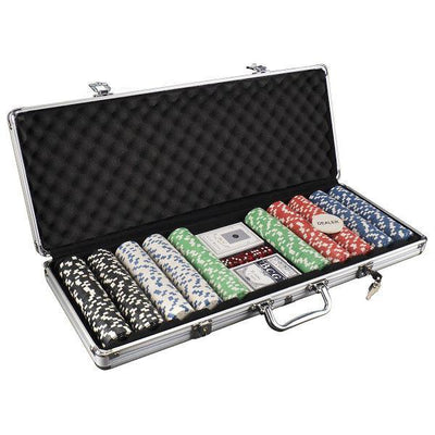 Set Poker 500 jetoane, servieta de aluminiu - Tenq.ro