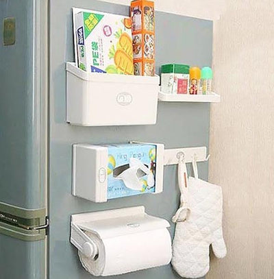 Dispenser bucatarie 5 in 1 cu magnet pentru frigider - Tenq.ro