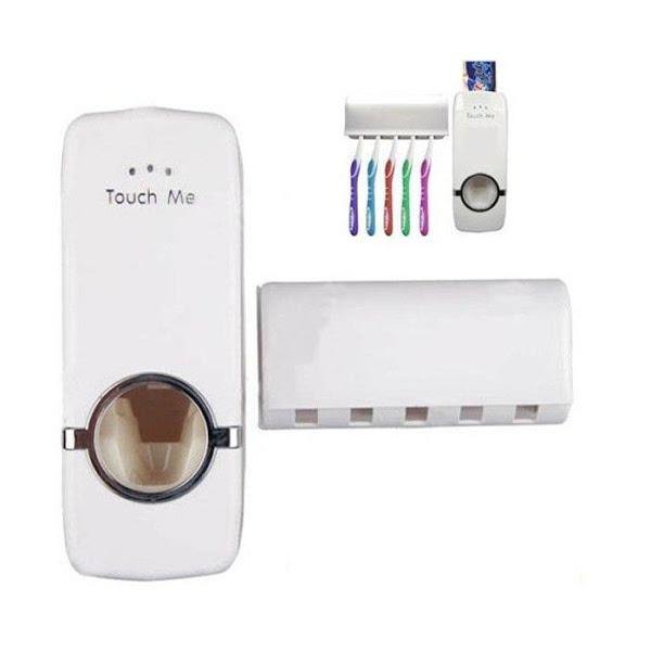 Dozator pasta de dinti prevazut cu suport pentru 5 periute - Tenq.ro