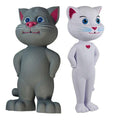 Set 2 jucarii interactive: pisicile Talking Tom + Talking Angela, 30 cm
