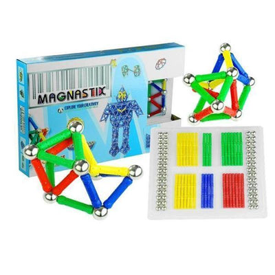 Joc creativ pentru copii, Magnastix 136 piese - Tenq.ro