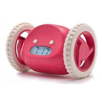 Ceas buclucas cu roti si alarma - fuge, se rostogoleste si face galagie - Tenq.ro