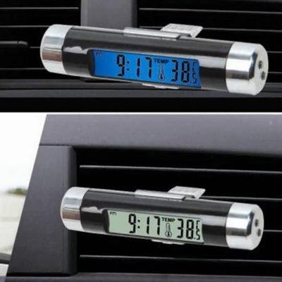 Ceas digital iluminat cu termometru pentru autovehicul - Tenq.ro
