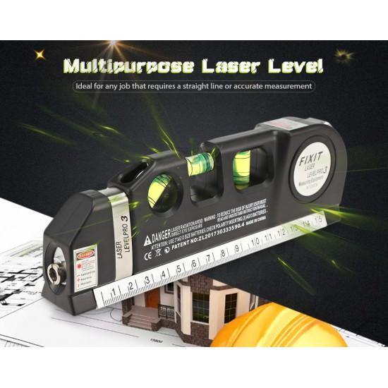 Nivela-boloboc multifunctionala cu raza laser si ruleta incorporata - Tenq.ro